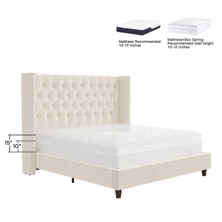 Gracewood hollow stanford contemporary deals tufted wingback bed